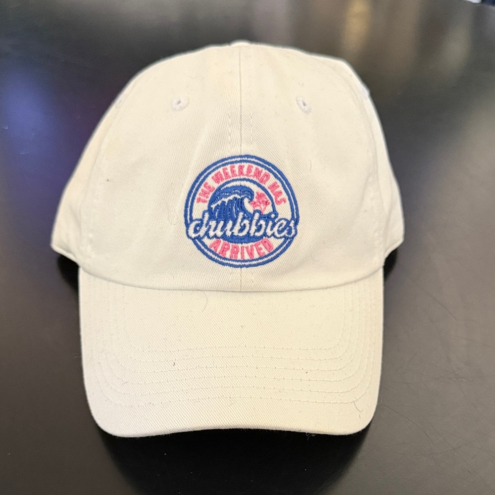 Chubbies Off-White Cap with Blue and Red Logo